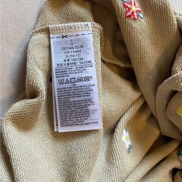 NWT Gap Tan Shorts with Embroidered Flowers Size Large - Picture 5 of 6